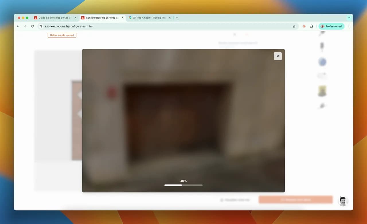 Chargement de la visualisation in situ