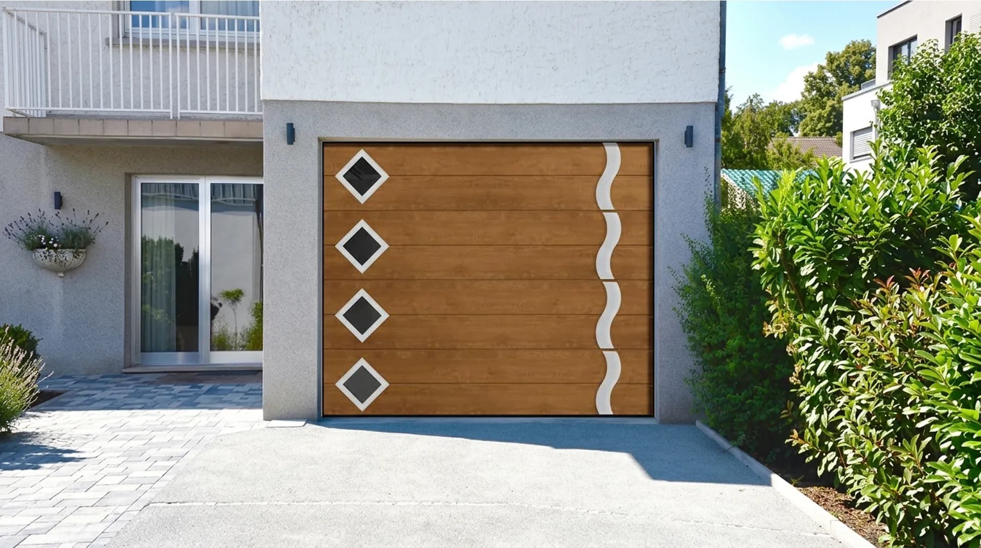 La même façade avec le produit configuré, projeté par la visualisation IA